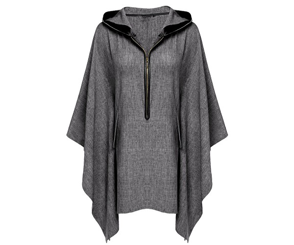 Qearal Women's Hooded Raglan Sleeve Cape Coat Cloak Poncho 