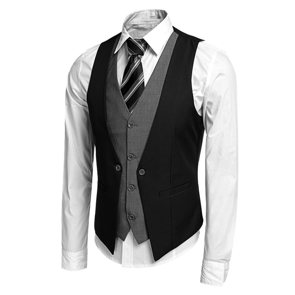 Qearal Men's Formal Business Suit Vest